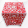 MOP Inlay Floral Cabinet 2 Door Red