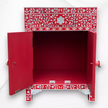 MOP Inlay Floral Cabinet 2 Door Red