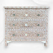 Milk Chocolate Mother Of Pearl Inlay 3 Drawer Chest Floral 5