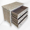 Milk Chocolate Mother Of Pearl Inlay 3 Drawer Chest Floral 3