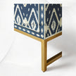 Ikat Bone Inlay Entryway Cabinet Blue 7