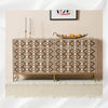 Ikat Bone Inlay 6 Drawers Chest Brown