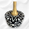 Luxury black bone inlay side & end table with intricate artisan detailing