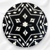 Handcrafted black bone inlay side & end table with elegant ikat motif 