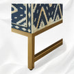 Ikat Bone Inlay 6 Drawers Chest Indigo Blue 5