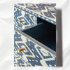 Ikat Bone Inlay 6 Drawers Chest Indigo Blue 4