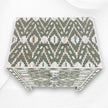 Ikat Design MOP Inlay Bedside 2 Drawer Pepper Leaf 5