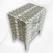 Ikat Design MOP Inlay Bedside 2 Drawer Pepper Leaf 2