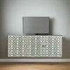 Ikat Design MOP Inlay TV Unit Wall Mounted Pepper Leaf 1