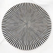 Illusion Round Bone Inlay Coffee Table Black 3