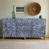 Indigo Blue Zebra Bone Inlay Buffet