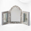 Isabelle MOP Inlay Floral Triple Mirror Grey 1