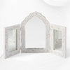 Isabelle MOP Inlay Floral Triple Mirror White 1