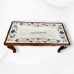 Italian Marble Coffee Table Gemstone Inlay 2