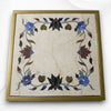 Italian Marble Side Table Floral Gemstone Inlay 2