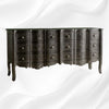 Jaden Antique Black Metal Embossed 6 Drawer Chest 1