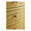 Jaden Antique Brass Embossed 3 Drawer Bedside 4
