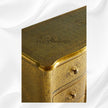 Jaden Antique Brass Embossed 3 Drawer Chest 3