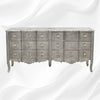 Jaden Antique Silver Metal Embossed 6 Drawer Chest 4