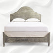 Jaden Antique White Metal Embossed Bed 2