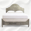 Jaden Antique White Metal Embossed Bed 2