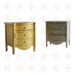 Jaden Antique Brass Embossed 3 Drawer Bedside 6