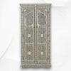 Jharokha Bone Inlay Floral Almirah Grey