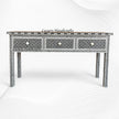 Joy Black Bone Inlay Geometric 3 Drawer Console 4