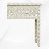 Grey Bone Inlay Geometric 3 Drawer Console 2