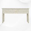 Grey Bone Inlay Geometric 3 Drawer Console 3