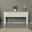 Joy White Bone Inlay Geometric 3 Drawer Console