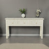 Joy White Bone Inlay Geometric 3 Drawer Console