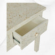 Joy White Bone Inlay Geometric 3 Drawer Console 2