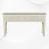 Joy White Bone Inlay Geometric 3 Drawer Console 1