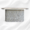 Julia Bone Inlay  Dining Table Grey White