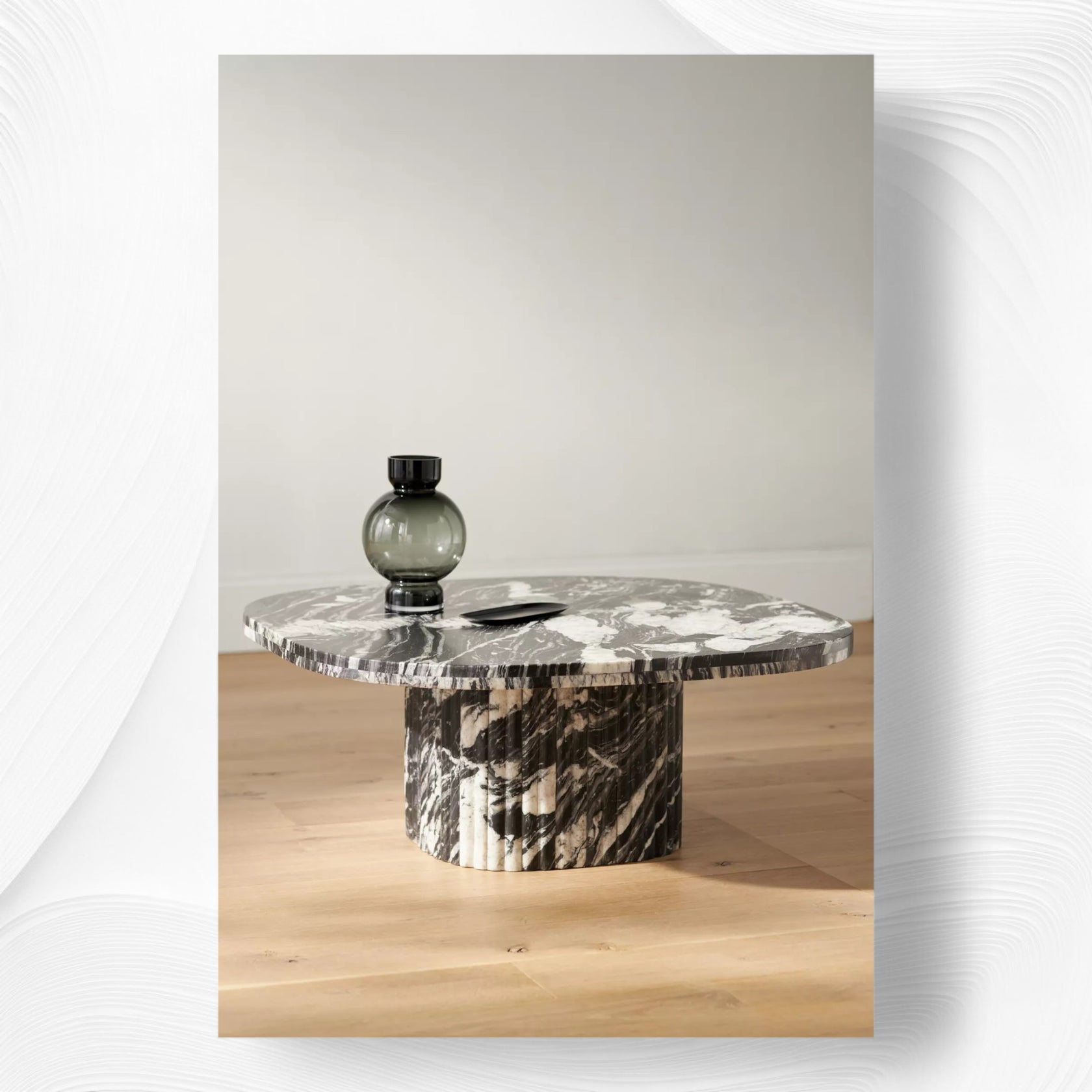 Kanta Marble Coffee Table Black – Luxury Handicraft