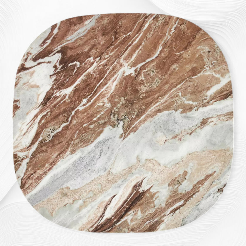 Kanta Marble Coffee Table Fantasy Brown – Luxury Handicraft