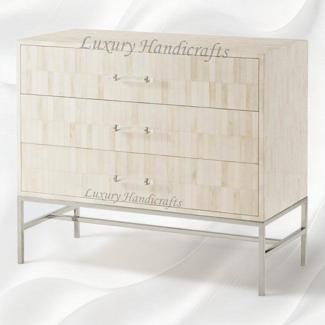 Full Bone Inlay 3 Drawer Dresser 1