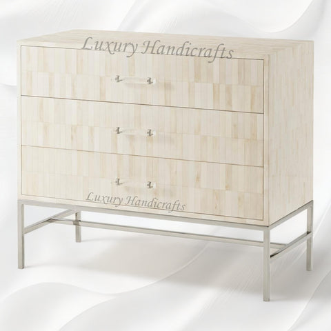 Full Bone Inlay 3 Drawer Dresser