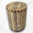 Kyson Teakwood Bone Inlay Round Stool Darkwood 1