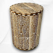 Kyson Teakwood Bone Inlay Round Stool Darkwood 2
