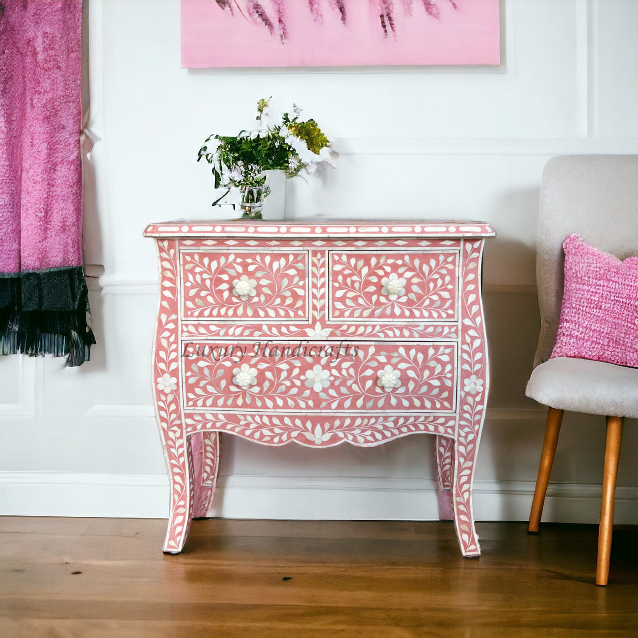 Buy Handmade Bone Inlay Chest Of Drawers and Dresser – Luxury Handicraft