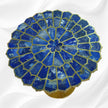 Lapis Lazuli Sunflower Brass Accent Table