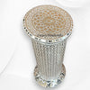 Lara Thikri Glass Inlay Accent Table White 2