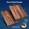 Large Thick Edge Grain Walnut Wood Cutting Board with Non-Slip Feet