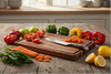 Large Thick Edge Grain Walnut Wood Cutting Board with Non-Slip Feet