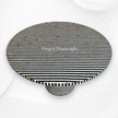 Layered Stripe Mother of Pearl Inlay Dining Table Black 5