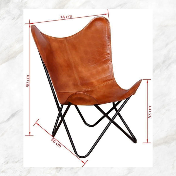 Kylo Leather Butterfly Chair