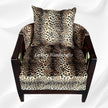 Leopard Design Velvet Fabric Lounge Chair 2