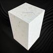 Lola Bone Inlay Square Side Table White 2